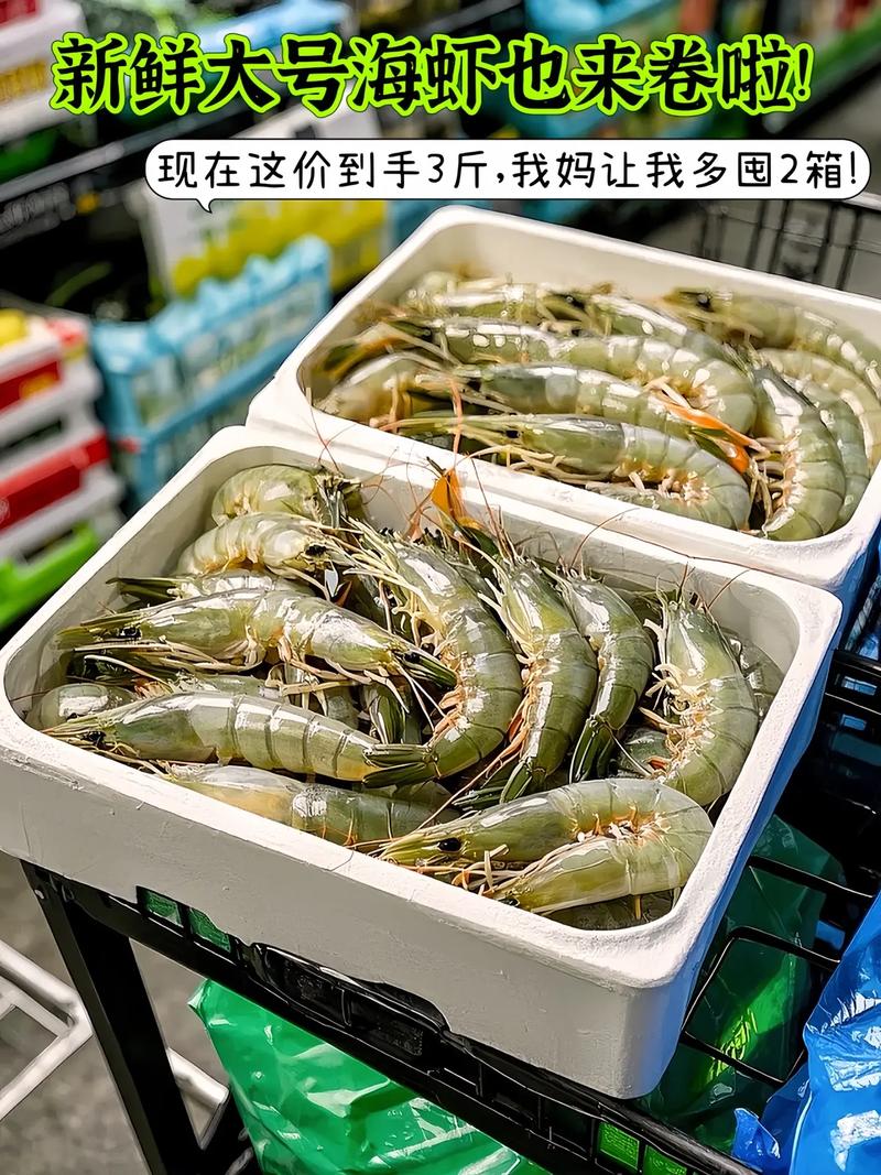 巨型海鲜大虾开箱！比手掌还大，吃着超过瘾